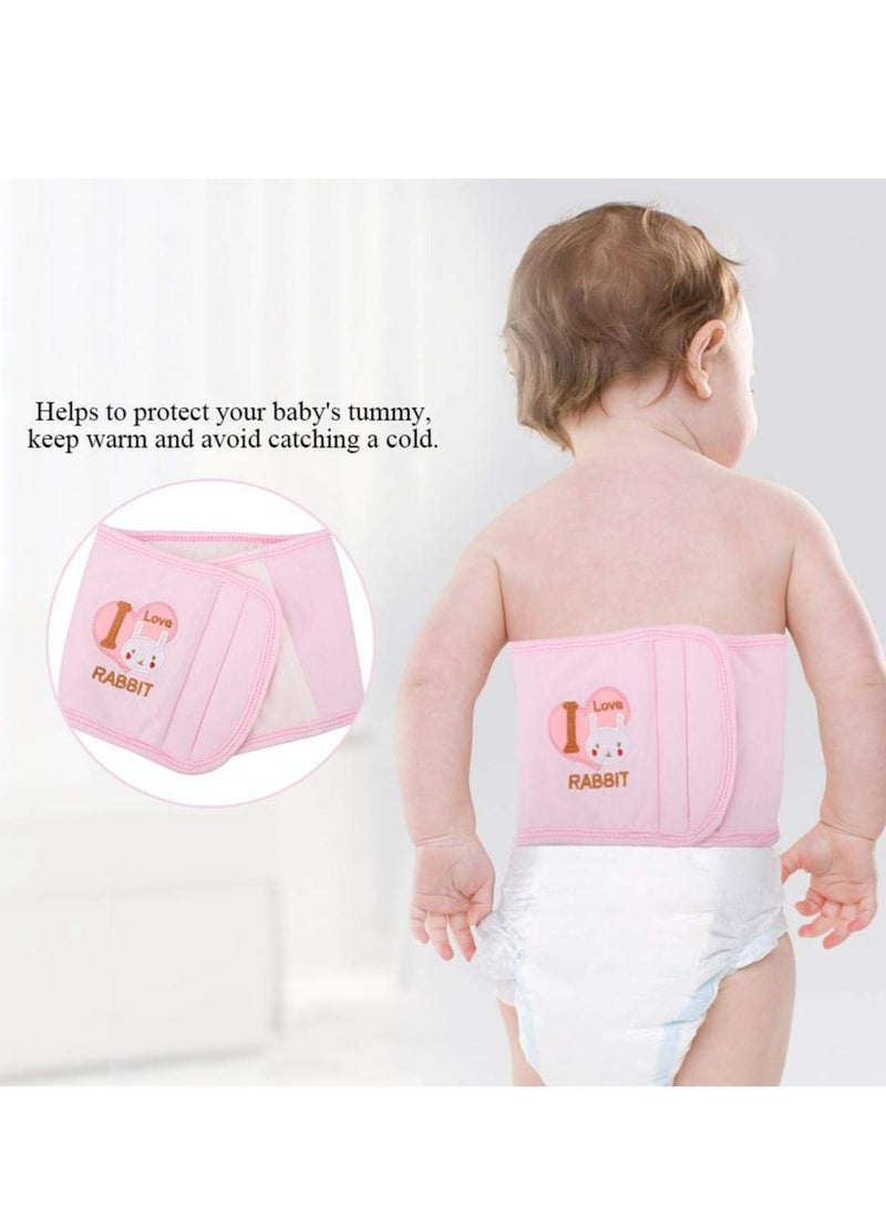Oasisgalore Baby Belly Belt, Newborn Abdomen Warmer & Waist Support, 22"x6.3" (Pink).  - Image 4
