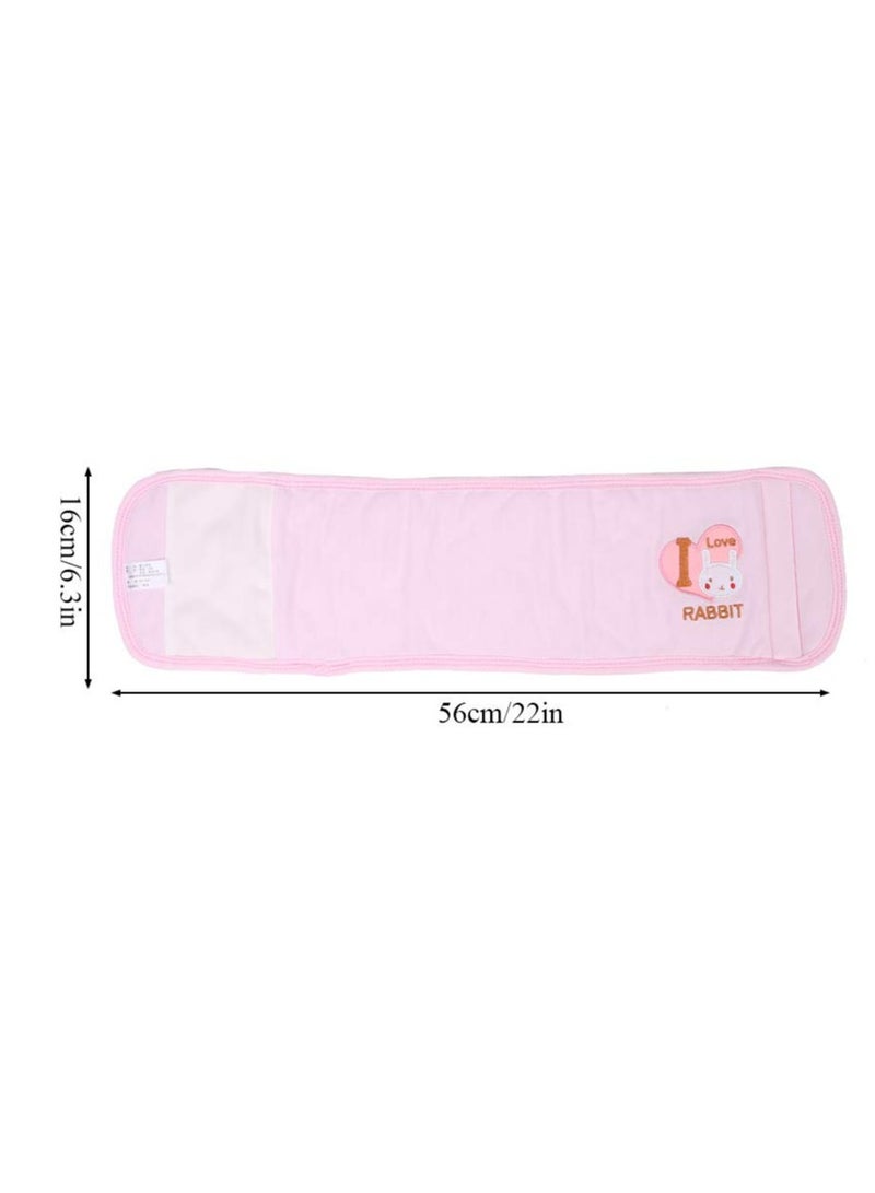 Oasisgalore Baby Belly Belt, Newborn Abdomen Warmer & Waist Support, 22"x6.3" (Pink).  - Image 2