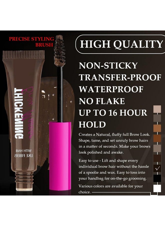 BINGBRUSH Tinted Thickening Brow Mascara,Brow Fast Sculpt,Waterproof, Transfer-proof, Brush to Fill in Eyebrows and Cover Gray Hairs - Cruelty Free - Light Medium Brown (1pc 07 Espresso)  - Image 2