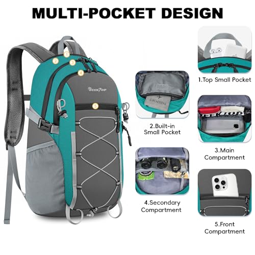 Seektop 20L Foldable Waterproof Hiking Backpack, Ultralight Small Lightweight Daypack Packable Backpack for Men Woman - Image 4