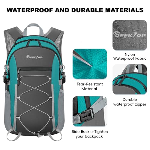 Seektop 20L Foldable Waterproof Hiking Backpack, Ultralight Small Lightweight Daypack Packable Backpack for Men Woman - Image 2