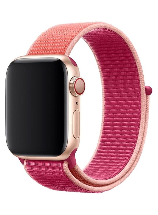 HuHa Replacement Strap Watchband For Apple Watch Series 7 45mm / 6 / SE / 5 / 4 44mm / 3 / 2 / 1 42mm Pink