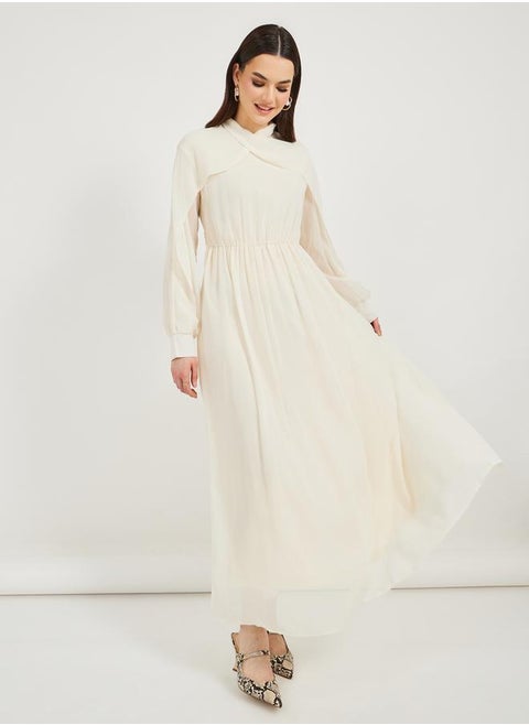 Chiffon Overlay Maxi Dress