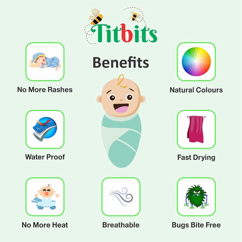 Titbits Waterproof Baby Bed Protector Dry Sheet - Navy Blue (Small, 70x50 cm) - Image 4