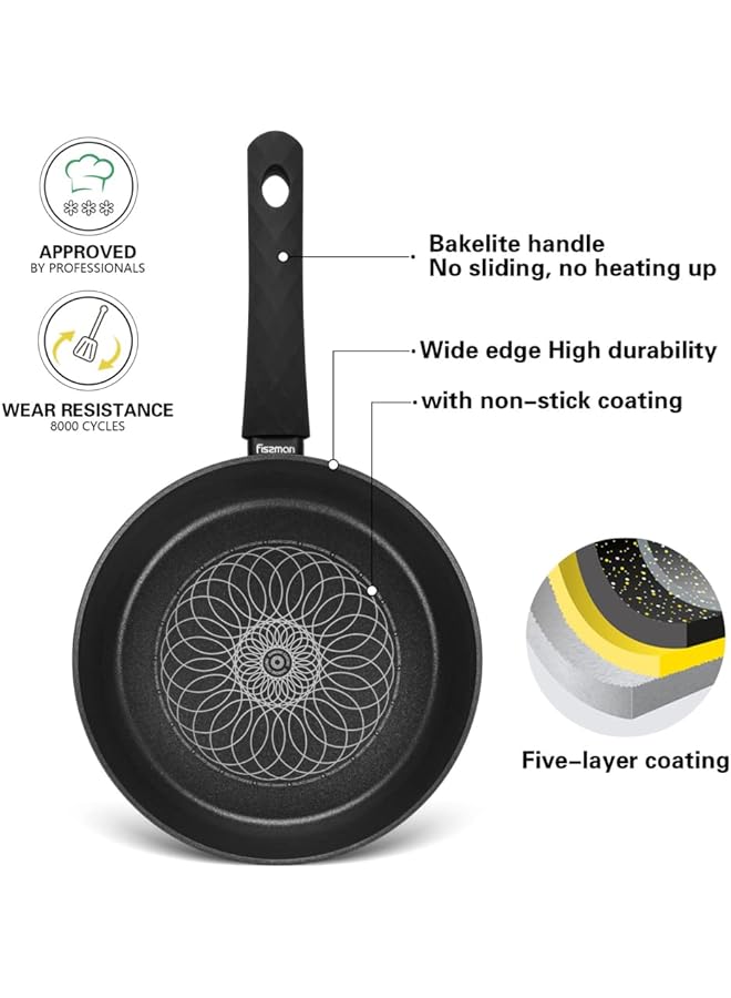 فيسمان مقلاة مونيك العميقة 26 سم، مصنوعة من الألومنيوم مع طبقة فولاذ غير لاصقة وقاعدة حثية - Image 3