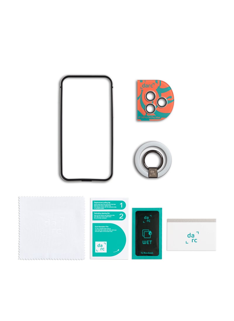 darc iPhone 14 Pro 3-in-1 Frame + Camera Protection + MagSafe Grip Silver  - Image 3