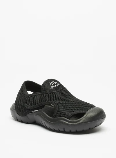 كابا Logo Detail Slip On Sandals with Hook and Loop Closure
