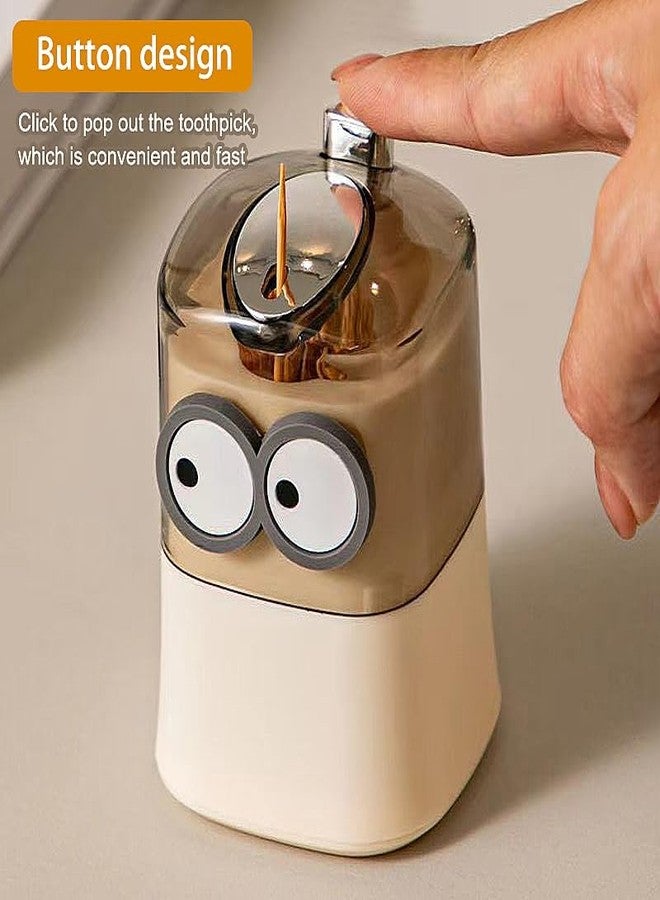 PEFWO Toothpick Holder, Toothpick Dispenser, Pop-up Automatic Toothpick Dispenser, Automatic Toothpick Dispenser for Kitchen, Restaurant, Hotel(Big Eyes) - Image 2