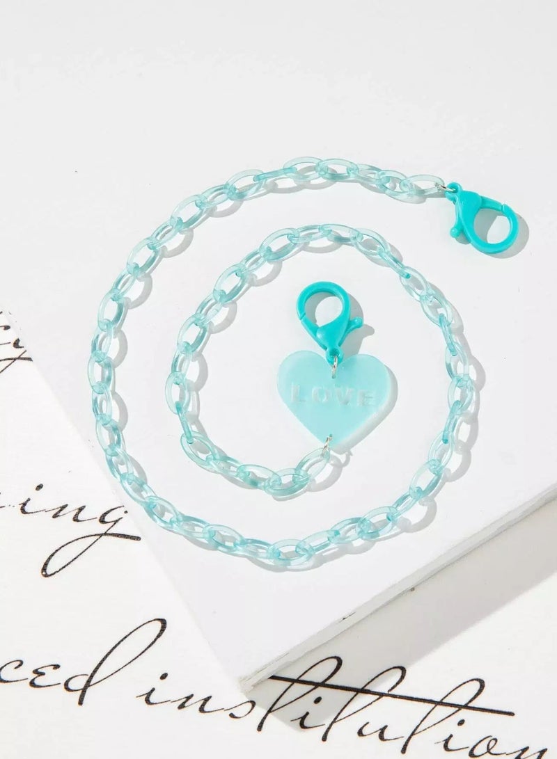 Heart Detail Face Covering Chain  - Image 1