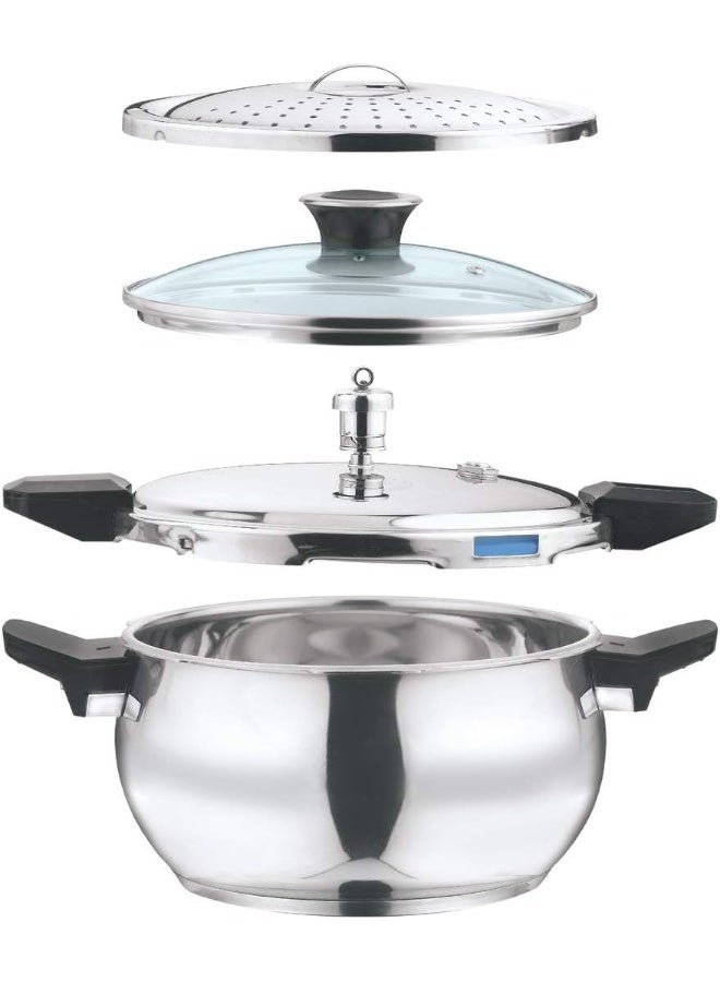 SMGPC-5.5 Pressure Cooker, Silver, 5.5 Liters, Stainless Steel