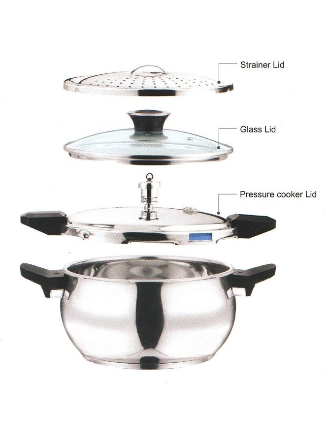 SMGPC-5.5 Pressure Cooker, Silver, 5.5 Liters, Stainless Steel