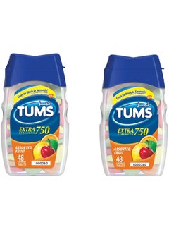 TUMS Tums Extra Strength 750mg 48 Chewable Tablets 2 pack 