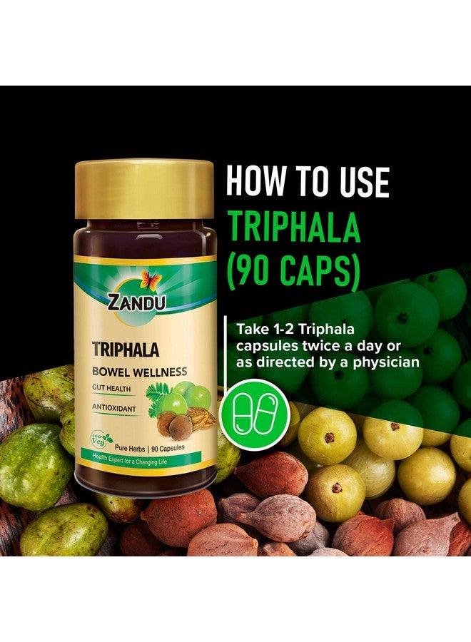 Zandu كبسولات زاندو تريبيلا، تدعم صحة الأمعاء والأمعاء الصحية، تساعد في تعزيز المناعة ومفيدة للهضم، خصائص مضادة للأكسدة - 90 كبسولة نباتية - Image 4