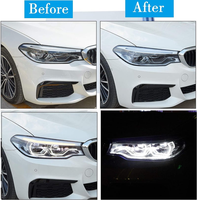 TOMALL 78.7''x12'' Navy Blue Vinyl Film for Car Headlight Taillight Fog Lights Tint Self Adhesive Decals Sports Modification Car Stickers (Light Blue) - Image 4