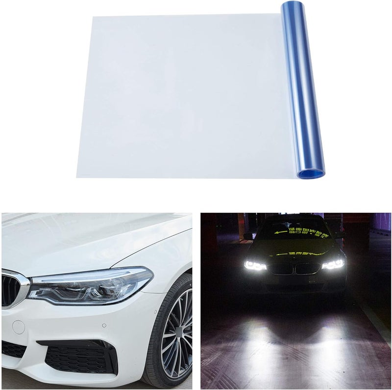 TOMALL 78.7''x12'' Navy Blue Vinyl Film for Car Headlight Taillight Fog Lights Tint Self Adhesive Decals Sports Modification Car Stickers (Light Blue) - Image 1