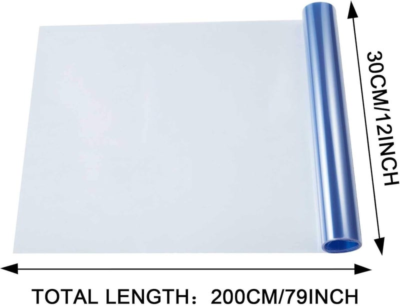 TOMALL 78.7''x12'' Navy Blue Vinyl Film for Car Headlight Taillight Fog Lights Tint Self Adhesive Decals Sports Modification Car Stickers (Light Blue) - Image 2