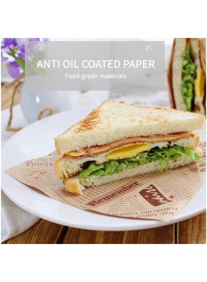 Eilimi 100 Sheets Bread Sandwich Burger Fries Food Grade Oil Proof Paper,Waterproof Baking Tray Liners for Baking,Restaurant/Hotel/Commercial(28x38cm) - Image 4