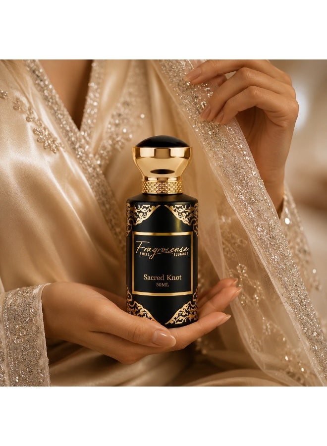 Fragrosense عقدة مقدسة - مسك أبيض وورد عطر ماء 50 مل – عطر زهري مسكي طويل الأمد للجنسين للرجال والنساء - Image 2