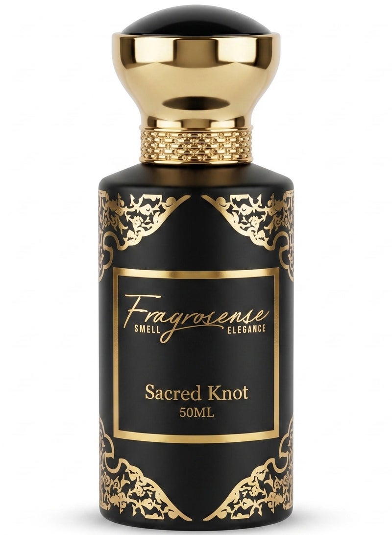Fragrosense عقدة مقدسة - مسك أبيض وورد عطر ماء 50 مل – عطر زهري مسكي طويل الأمد للجنسين للرجال والنساء - Image 1