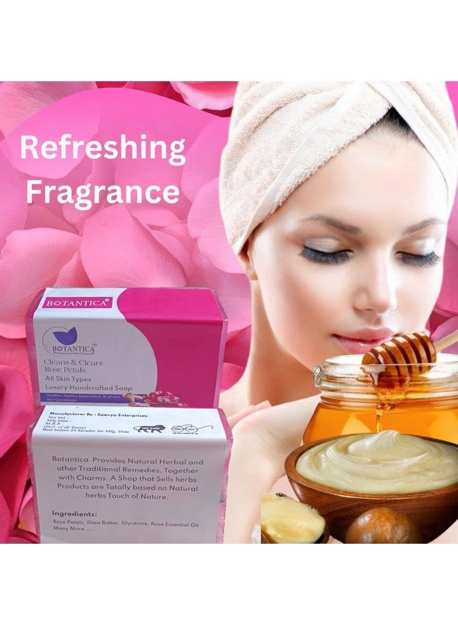 BOTANTICA Rose Petals Luxury Handcrafted Soap, 120g, Cleans and Clears, All Skin Types - Image 4