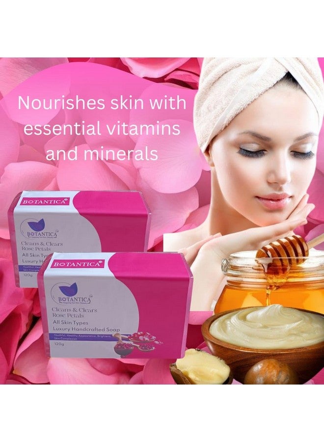 BOTANTICA Rose Petals Luxury Handcrafted Soap, 120g, Cleans and Clears, All Skin Types - Image 2