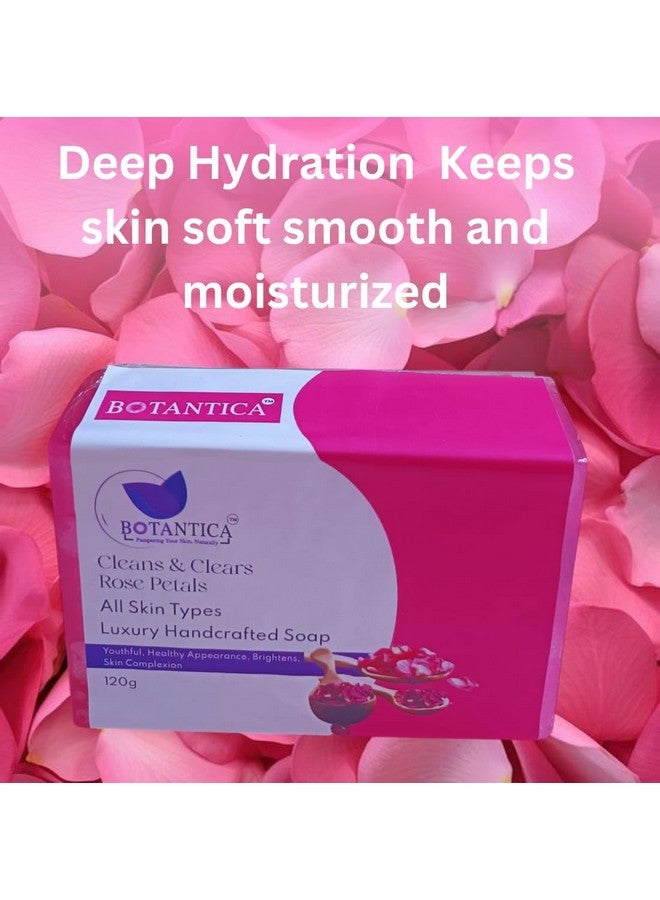 BOTANTICA Rose Petals Luxury Handcrafted Soap, 120g, Cleans and Clears, All Skin Types - Image 5