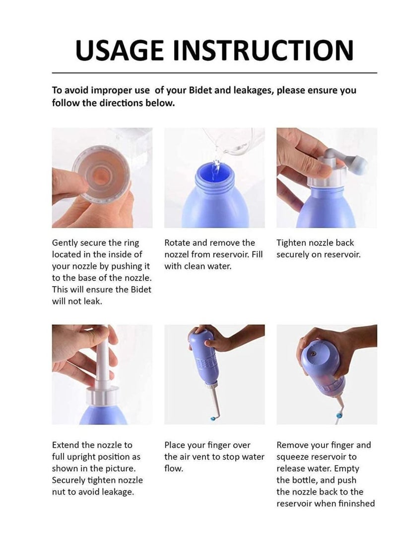 Portable Breeze Handy Personal Bidet Sprayer Blue 650ml  - Image 5