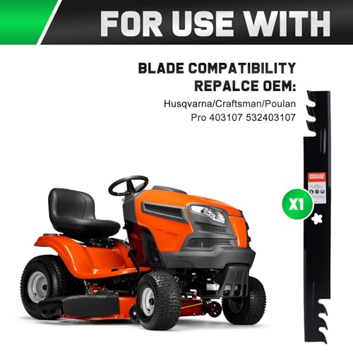 Grasscool 403107 405380 Mower Blades for for Husqvarna Craftsman 46 inch Zero Turn Riding Mower with 5-Star Mounting Pattern RZ4623 YTH22V46 Z246 YTH21K46 YTH20K46 YTA22V46 Mulching - Image 3
