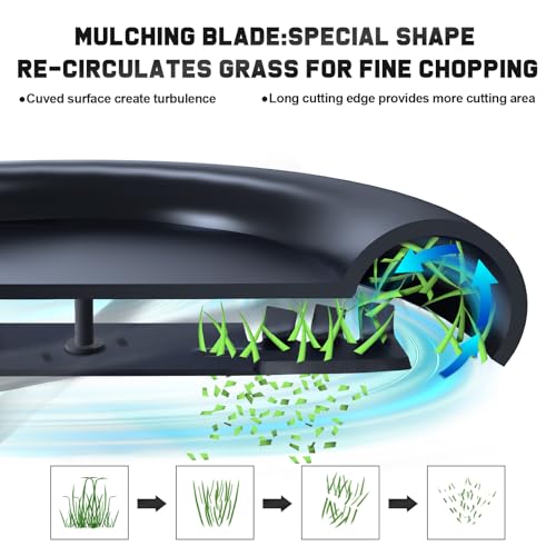 Grasscool 403107 405380 Mower Blades for for Husqvarna Craftsman 46 inch Zero Turn Riding Mower with 5-Star Mounting Pattern RZ4623 YTH22V46 Z246 YTH21K46 YTH20K46 YTA22V46 Mulching - Image 5