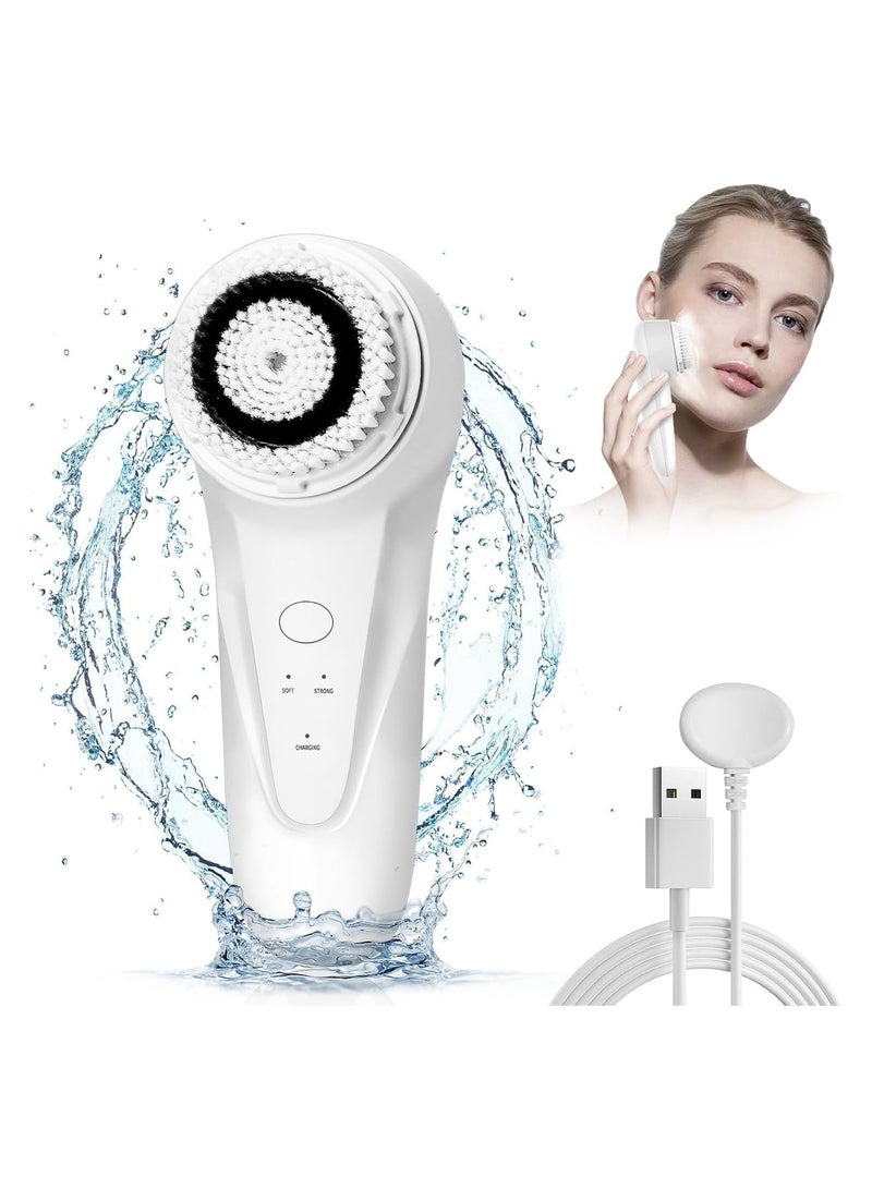 Zikra Electric Sonic Facial Cleansing Brush, Rechargeable IPX7 Waterproof Sonic Facial Cleansing Brush, Easily Cleans Dirt and Exfoliating from The Skin, Suitable for All Skin Types - Image 1