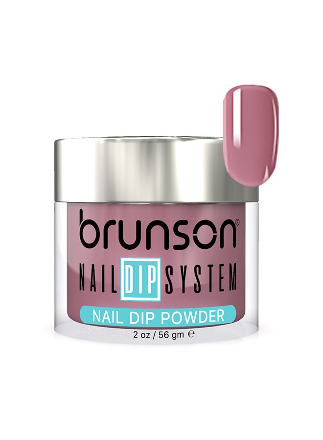 brunson Nail Dip Powder Dip And Buff System Color 56gm, French Nail Art Starter Manicure Salon DIY At Home Odor Free And Long Lasting No Needed Nail Lamp Curing BDK175