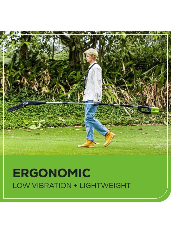 Greenworks 80V 10" Cordless Polesaw (Great For Pruning and Trimming Branches / 75+ Compatible Tools), 2.0Ah Battery and Charger Included - Image 4