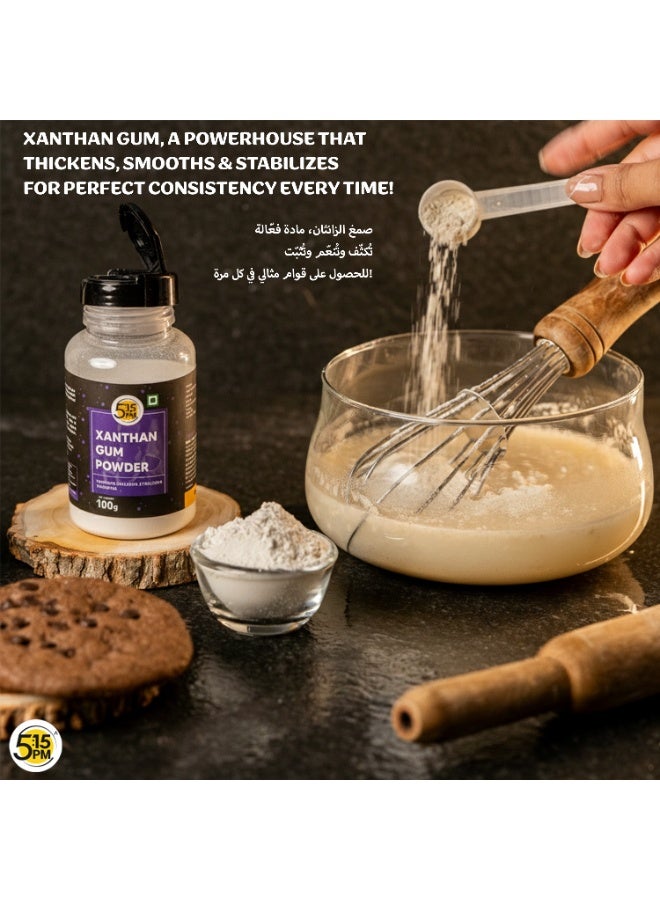 5:15PM Xanthan Gum Powder 100g | Xanthan Gum Powder for Cooking & Baking | Xanthan Powder for food Emulsifier, Stabilizer & Thickener - Image 2