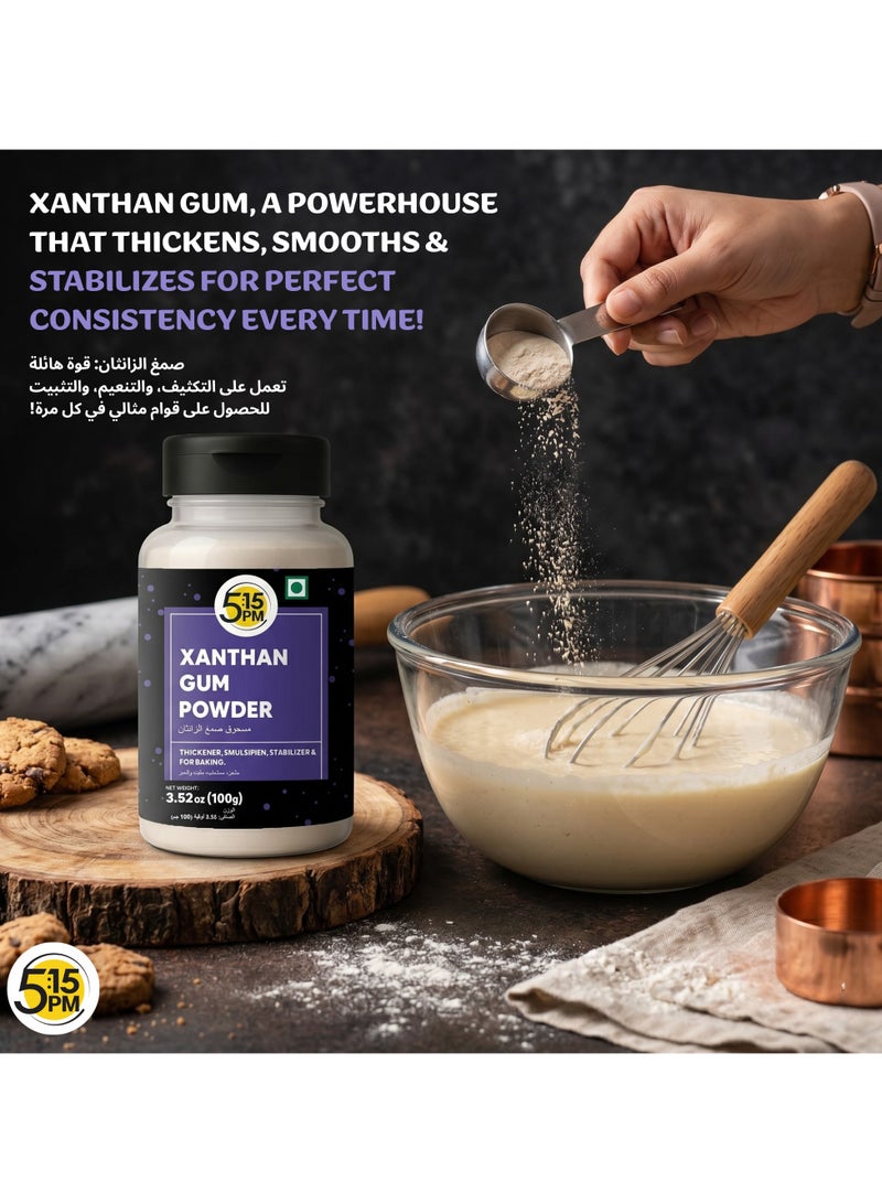 5:15PM Xanthan Gum Powder 100g | Xanthan Gum Powder for Cooking & Baking | Xanthan Powder for food Emulsifier, Stabilizer & Thickener - Image 2