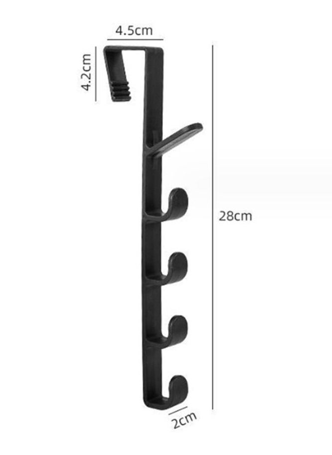 Long Row Hooks Behind Door Bearing Capacity 10 kg Vertical Five-Link Hooks Nail Free Hooks Behind Door Wall Mounted Shelf Storage Hanger Multi Function Door Rear Storage Hooks (Black) - pzsku/Z821D2AD6A1845DFF9ED0Z/45/_/1694084369/5f71355e-aa3b-4242-b695-10bab4305e51