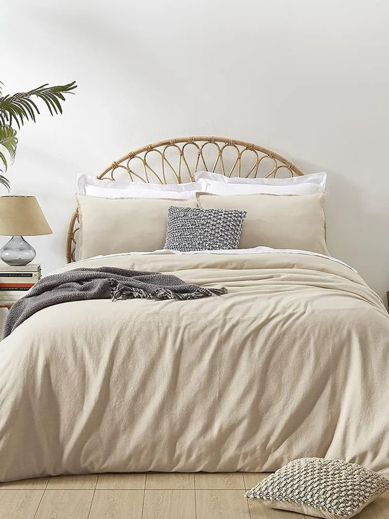 كاكا Cappuccino Coffee Double Sheet Elastic Duvet Cover Set