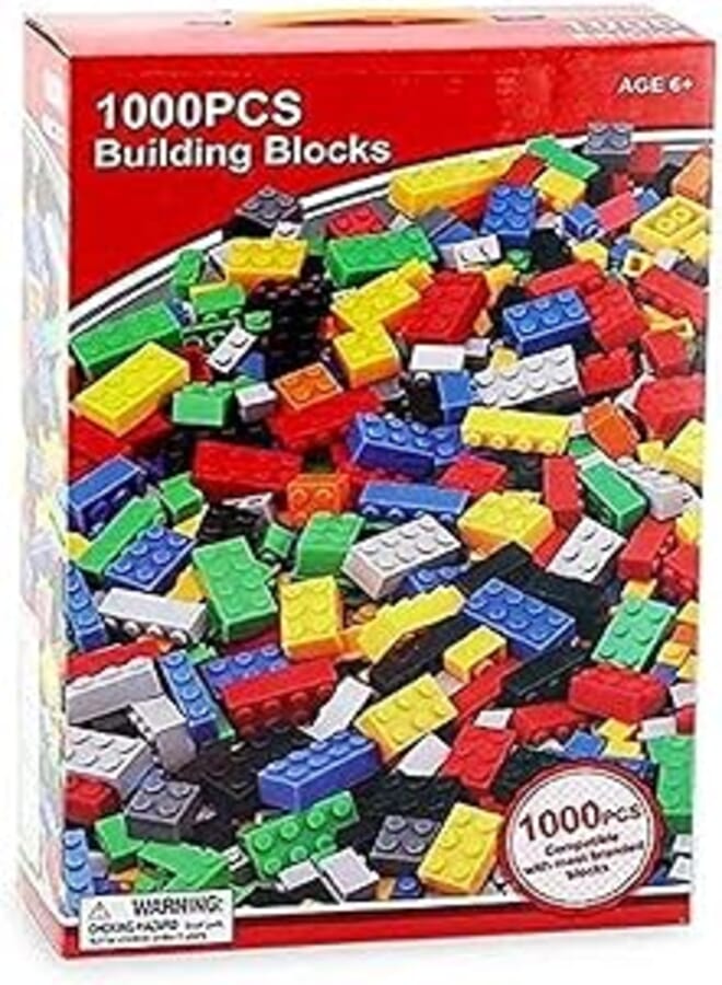 Building Bricks - 1000 Pieces Classic Bricks - Compatible with all Major Brands