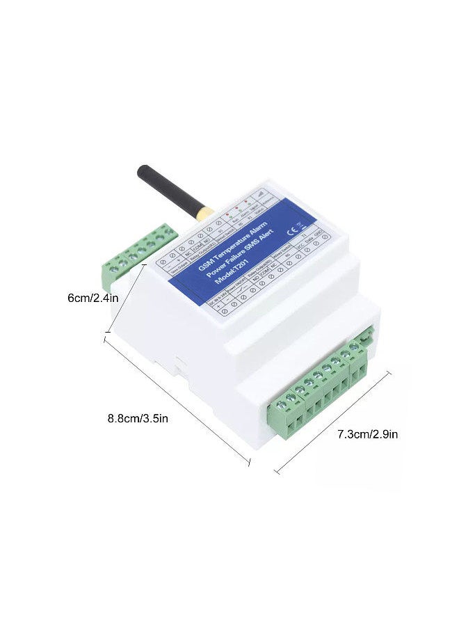 Generic - GSM Remote Relay Switch Access Controller T201 GSM Temperature Alarm 2G/3G/4G Power Status Monitoring Power Failure SMS Alarm 2 Relay Output Temperature Sensor - Image 1