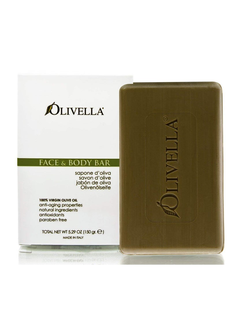 Olivella - Bar Soap 100 Virgin Olive Oil Face  Body Olivella 529 oz Bar Soap - Image 1