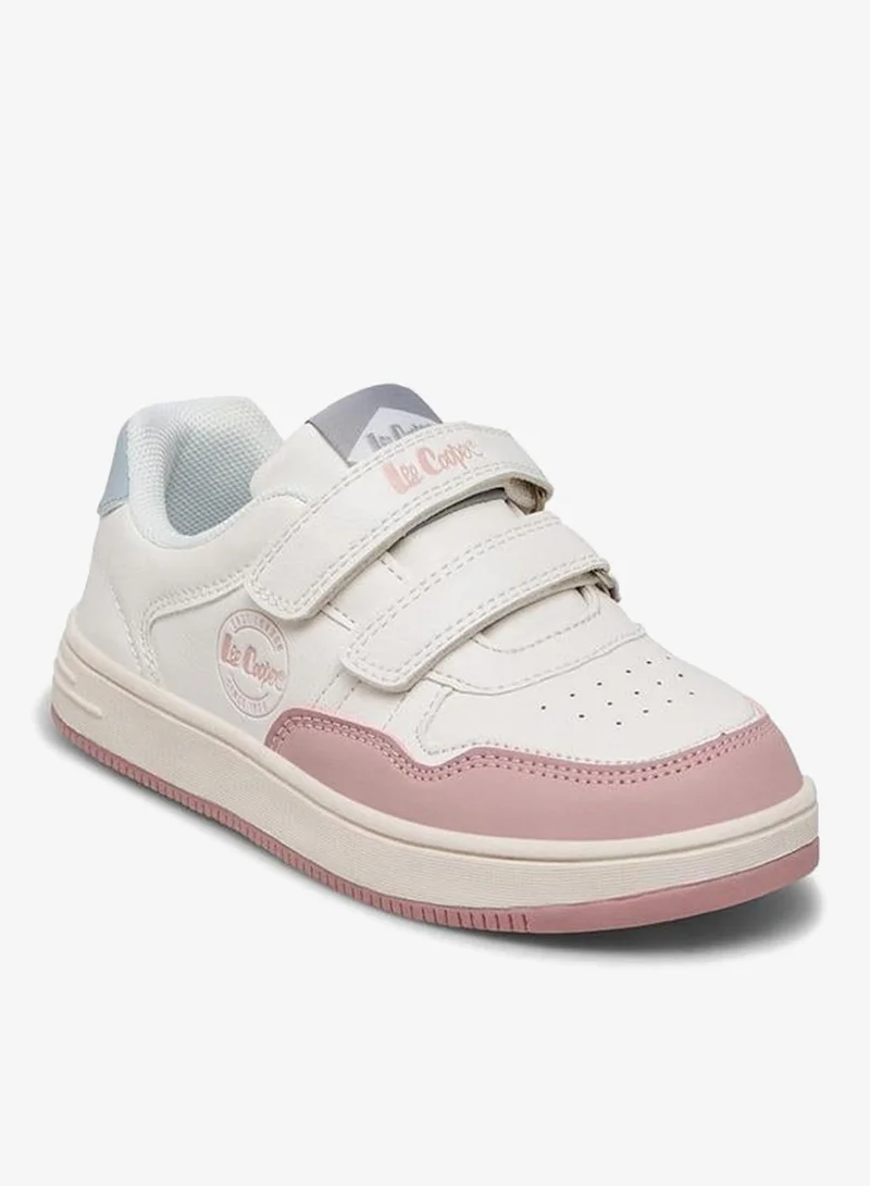 لي كوبر Girls Hook & Loop Ankle School Sneakers