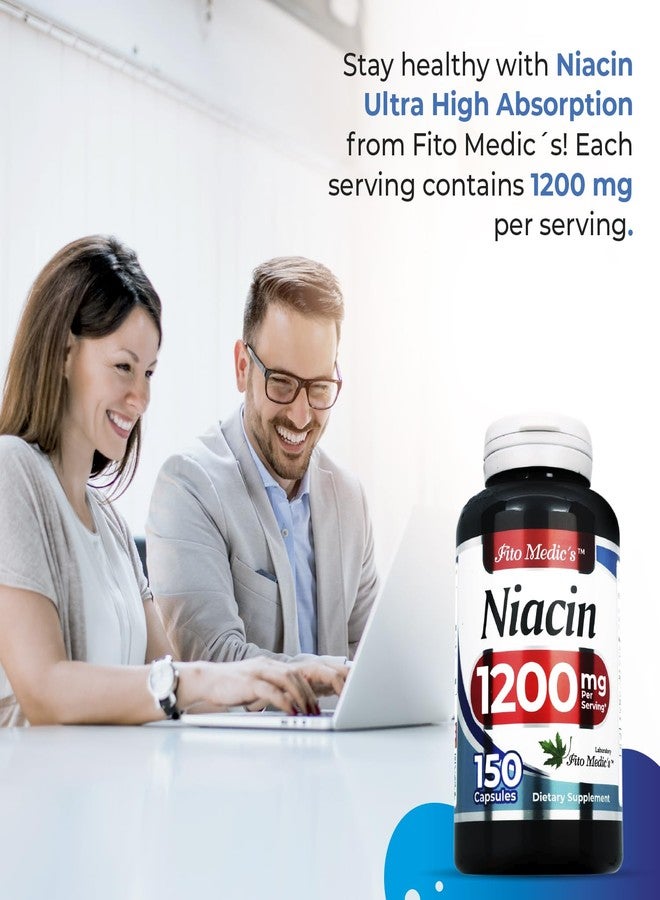 FITO MEDIC'S مكمل غذائي من النياسين وفيتامين ب3 من مختبر فيتو ميديكس، 150 كبسولة - Image 2