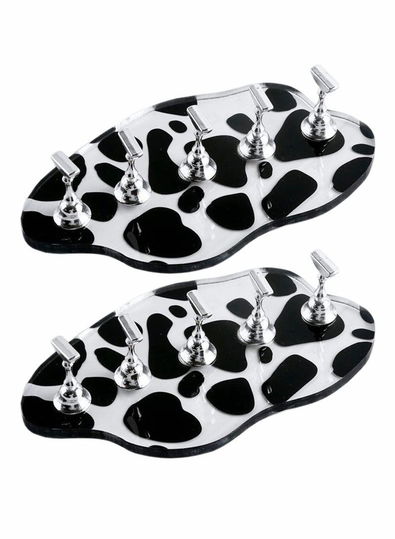 Excefore Acrylic Nail Stands 2Set, Nail Holder, for Painting Nail Durable Alloy Nail Holder Nail, Display Stand, Nail Practice Nail Tip Stand, Highly Magnetic Nail Art Tools DIY for Homes and Salons - Image 1