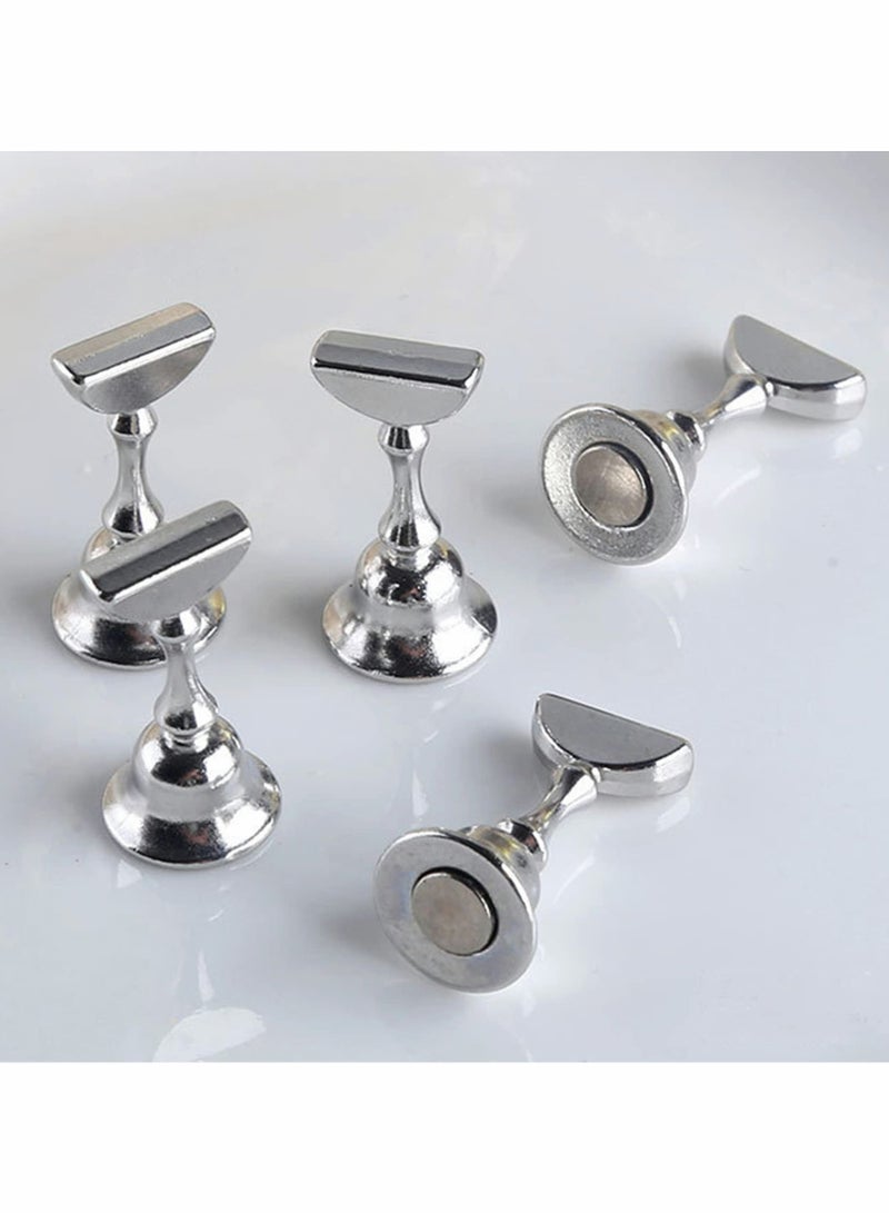 Excefore Acrylic Nail Stands 2Set, Nail Holder, for Painting Nail Durable Alloy Nail Holder Nail, Display Stand, Nail Practice Nail Tip Stand, Highly Magnetic Nail Art Tools DIY for Homes and Salons - Image 4