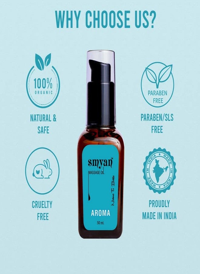 Smyan Full Body Massage Oil, Aroma - For Pain Relief in Back, Legs, Arms, Knee, Body, Refreshing and Skin Restorative, SLS & Paraben Free (Men & Women, 50ml) - Image 4