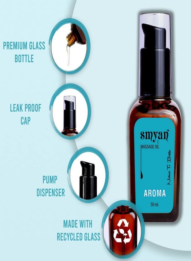 Smyan Full Body Massage Oil, Aroma - For Pain Relief in Back, Legs, Arms, Knee, Body, Refreshing and Skin Restorative, SLS & Paraben Free (Men & Women, 50ml) - Image 3