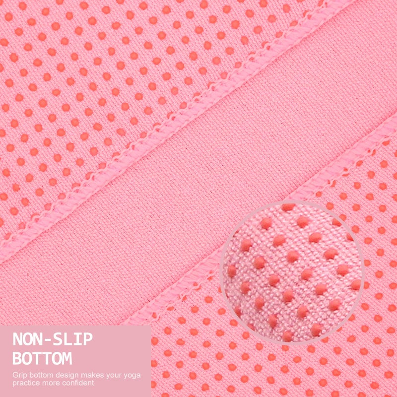 Eunzel 2 Pack Hot Yoga Towel with Grip Dot, Non Slip Yoga Mat Towe Sweat Absorbent Towel for Hot Yoga,Bikram, Pilates and Fitness 72" x 24", Pink - Image 3
