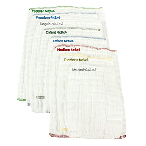 OsoCozy - Prefold Cloth Diapers (1 Dz) - Soft, Absorbent Durable Diaper Service Quality Prefolds. 100% Cotton - 12"x16", Fits 11-22 Lbs. - (Medium 4x6x4) - Image 5