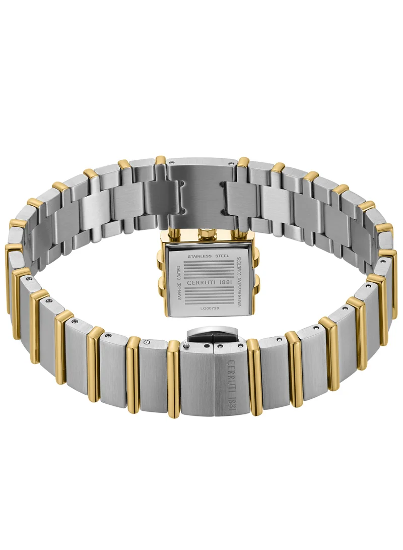 CERRUTI 1881 Women's Cerruti 1881 Adria Analog Women's Watch - Lock Shaped Dial, Silver White Dial, Bracelet
