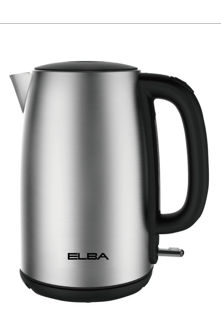 ELBA - 1.7L Stainless Steel Electric Kettle - Cordless Design - Removable Filters - Water Level Indicator - Auto Shutoff - 1850W - Italian Technology