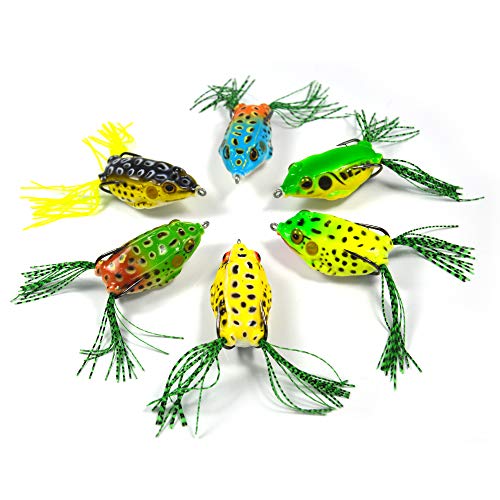 Supertrip Topwater Frog Crankbait Tackle Crank Bait Bass Soft Swimbait Lures Crankbaits Baits Hard Bait Fishing Lures Color 6pcs - Image 4
